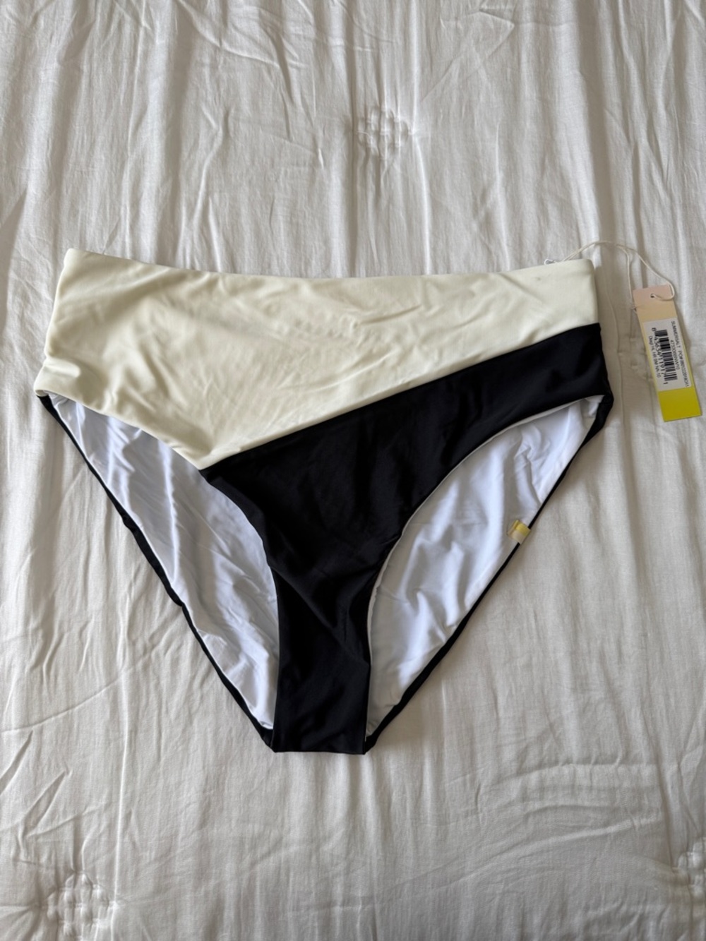 NWT Summersalt Black & Cream High-Waist Bikini Bottom
